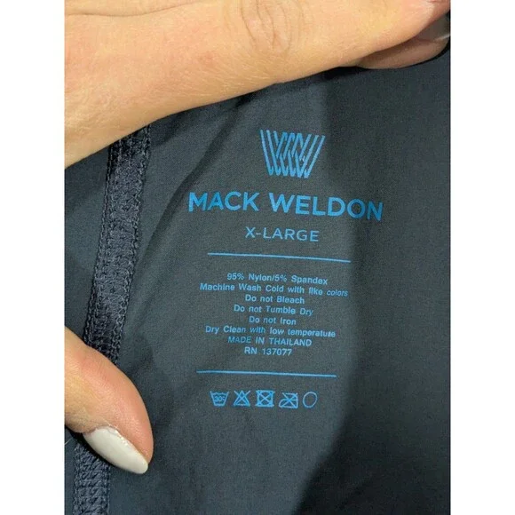 Mack Weldon Shorts Mens XL Slate Blue 8" Ins. Performance Athletic Nylon Stretch - Picture 8 of 9